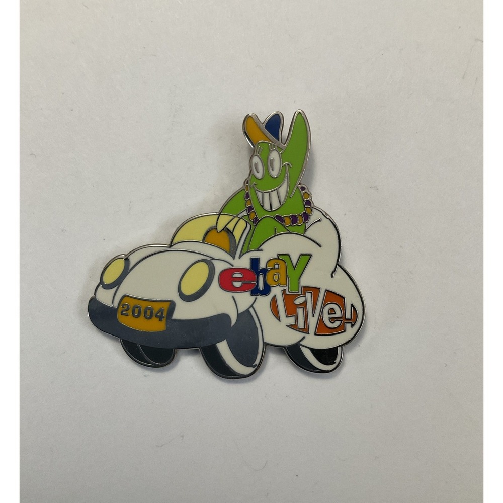 Limited Edition Ebay Live 2004 White Car Vintage Enamel Lapel Pin